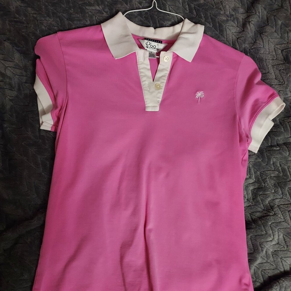 Lilly Pulitzer PGA pink golf polo